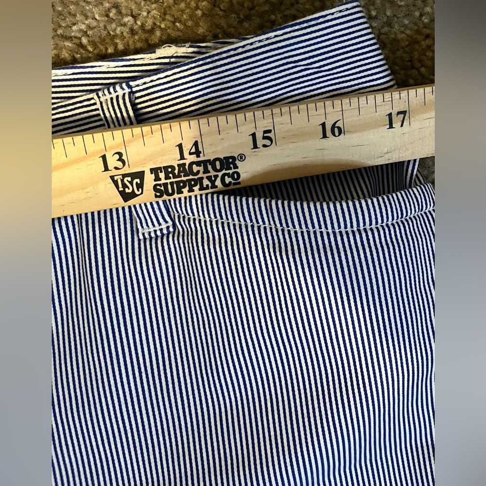 Talbots Stretch Cotton Curvy Fit Pinstripe Chinos size 12P - Picture 9 of 13